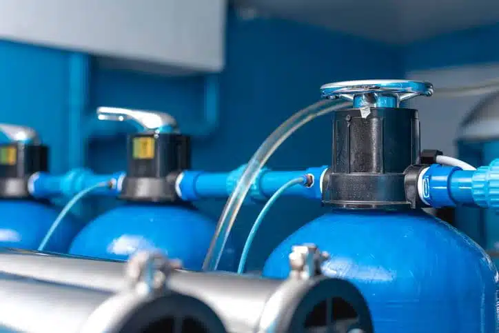 Tanks on a commercial water softener