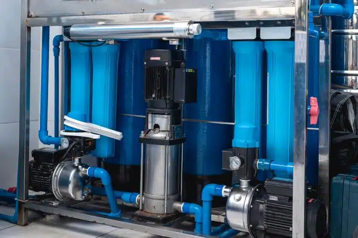 A commercial water softener system by Rain Water of Las Vegas