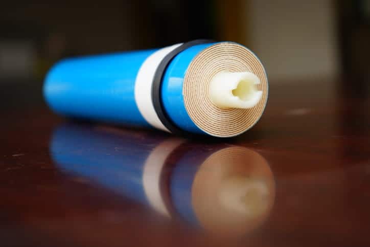 A cartridge membrane from a RO water filter.